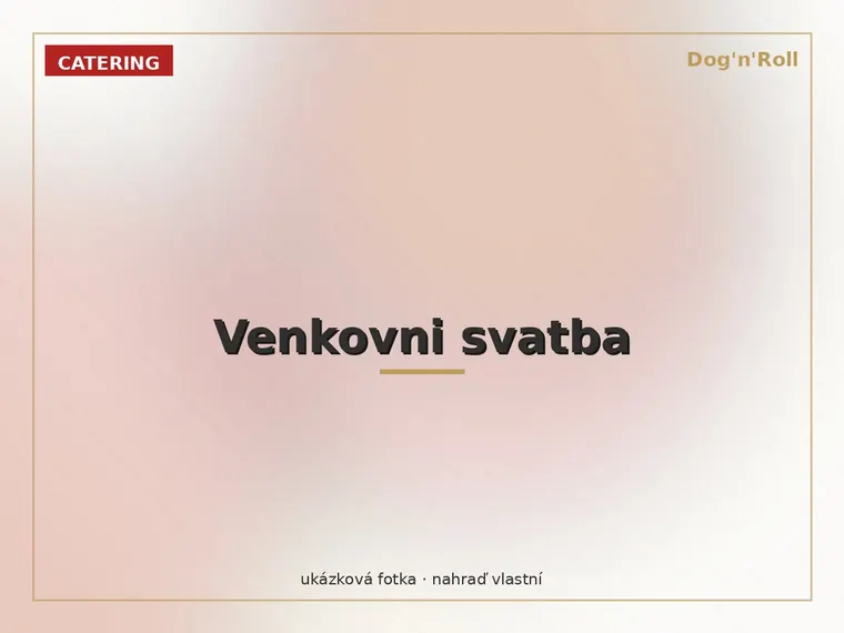 Dog'n'Roll catering — Venkovni svatba