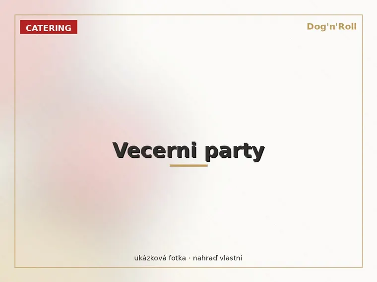 Dog'n'Roll catering — Vecerni party
